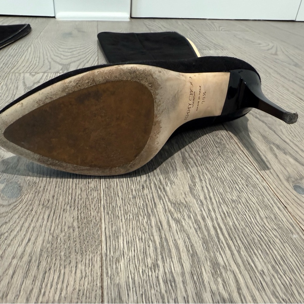 Jimmy Choo Black Stiletto Heeled Boots - Picture 3 of 7